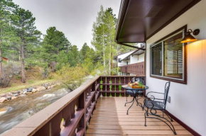 Estes Park Condo Rental Balcony with River Views!